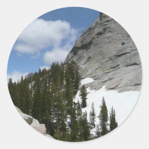 Snowy Granite Domes II Yosemite National Park Classic Round Sticker