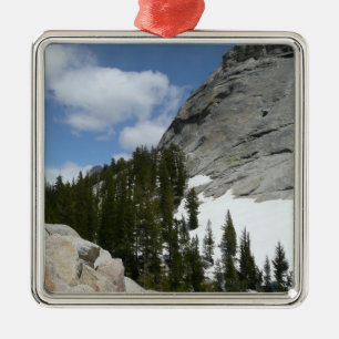 Snowy Granite Domes II Yosemite National Park Metal Ornament