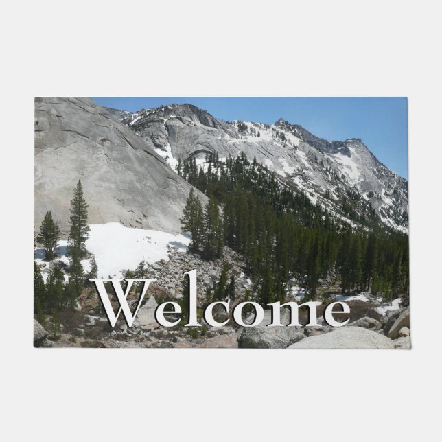 Snowy Granite Domes Panorama at Yosemite Doormat (Front)