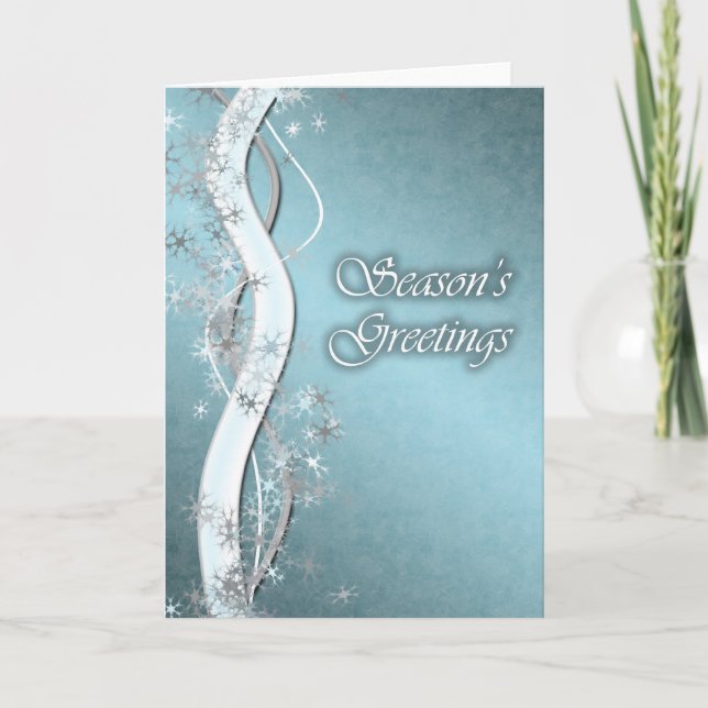 Snowy Greetings Holiday Card (Front)