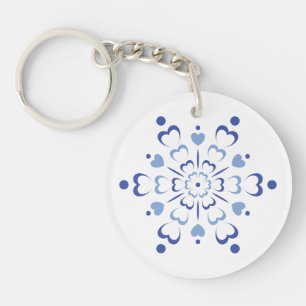 Snowy Heartburst Keychain