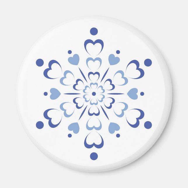 Snowy Heartburst Magnet (Front)