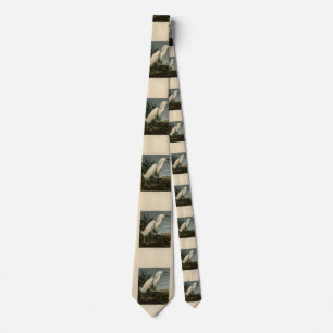 Snowy Heron (Egret) - Audubon's Birds of America Tie