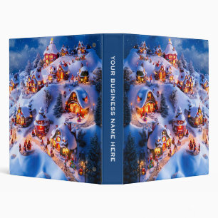 Snowy Hills Whimsical Christmas Village Binder