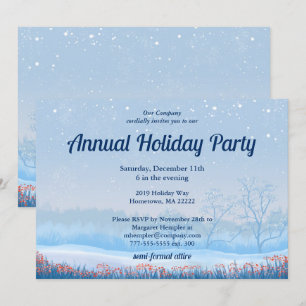 Snowy Holiday Party Invitation
