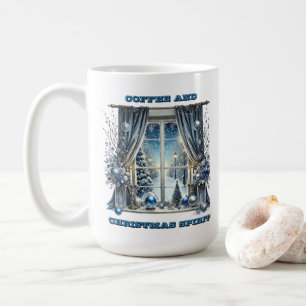 Snowy Holiday Window Decor Coffee Mug