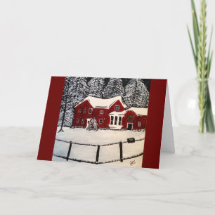 Snowy House Holiday Card