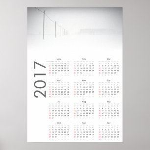 Snowy Landscape Calendar 2017 Poster