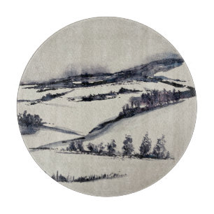 Snowy Landscape         Cutting Board