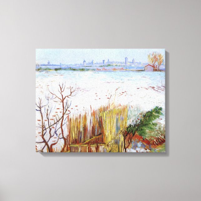 Snowy Landscape, famous painting by Van Gogh Canvas Print (Front)