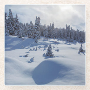 Snowy Landscape Glass Coaster