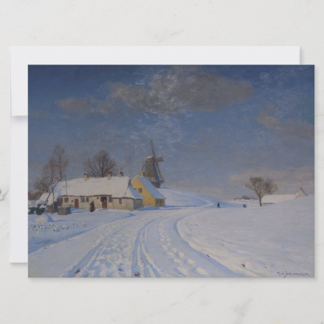 Snowy Landscape in Winter Card (Front)