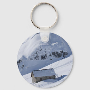 snowy landscape keychain