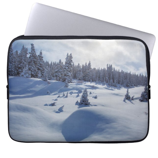 Snowy Landscape Laptop Sleeve (Front)