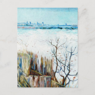 Snowy Landscape with Arles by Vincent van Gogh Postcard