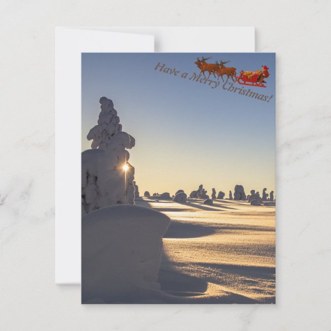 Snowy Lapland Christmas Card (Front)
