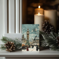 Snowy London Christmas Scene