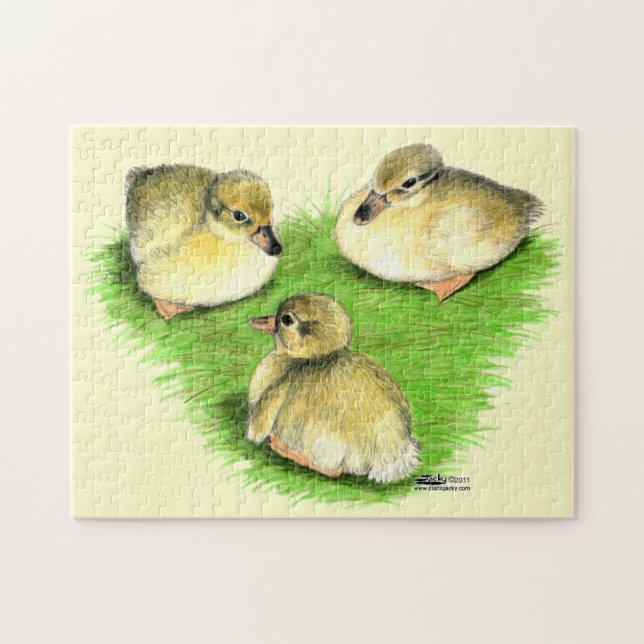 Snowy Mallard Ducklings Jigsaw Puzzle (Horizontal)