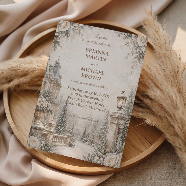 Snowy Manor Beneath Winter Elegance Invitation (Creator Uploaded)