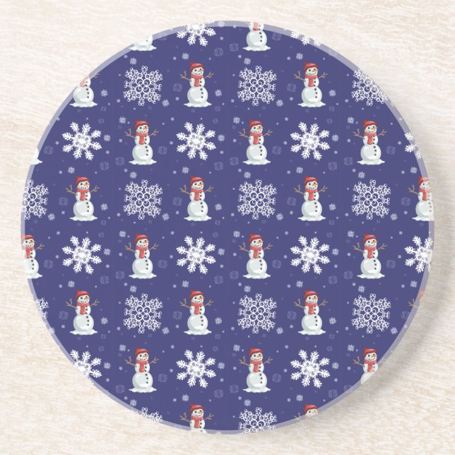 Snowy Men Coaster (Front)