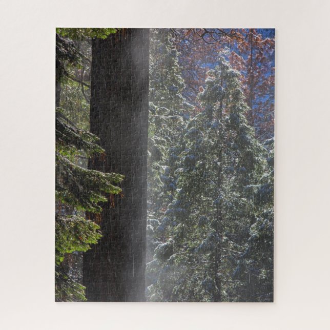 Snowy Mist in the Forest Jigsaw Puzzle (Vertical)