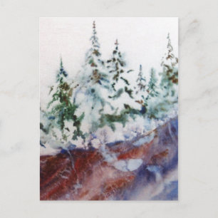 "Snowy Morn" Country Roads Postcard