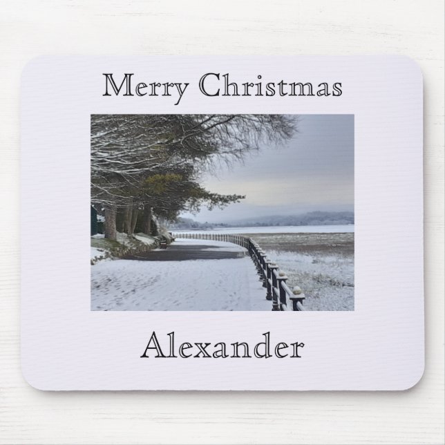 Snowy Morning  Mouse Pad (Front)