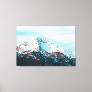 Snowy mountain canvas print