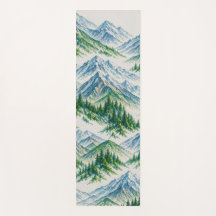 Snowy Mountain Forest Landscape