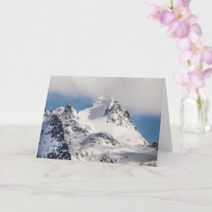 Snowy Mountain Landscape Photo Card