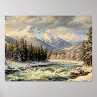Snowy Mountain Landscape