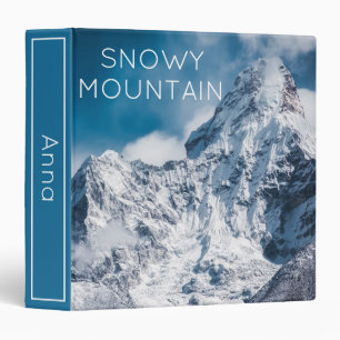 Snowy Mountain Personalized Binder