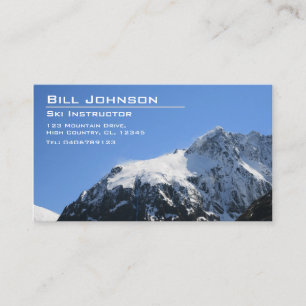 Snowy Mountain Photograph - Business Card