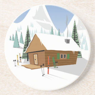 Snowy Mountain Ski Hut Coaster
