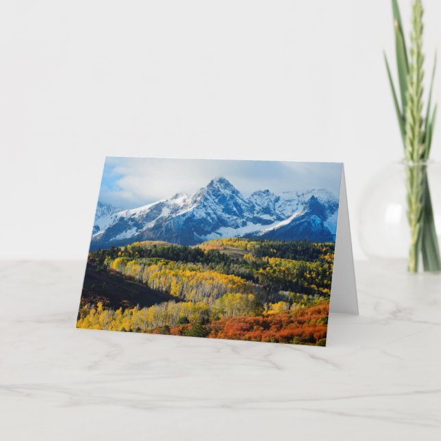 Snowy Mountain & Trees Card (Front)