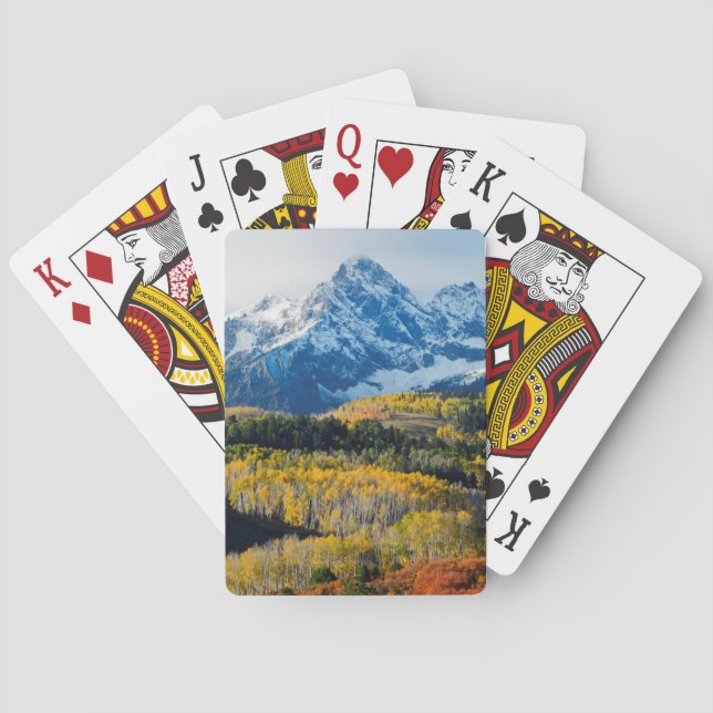 Snowy Mountain & Trees Playing Cards (Back)