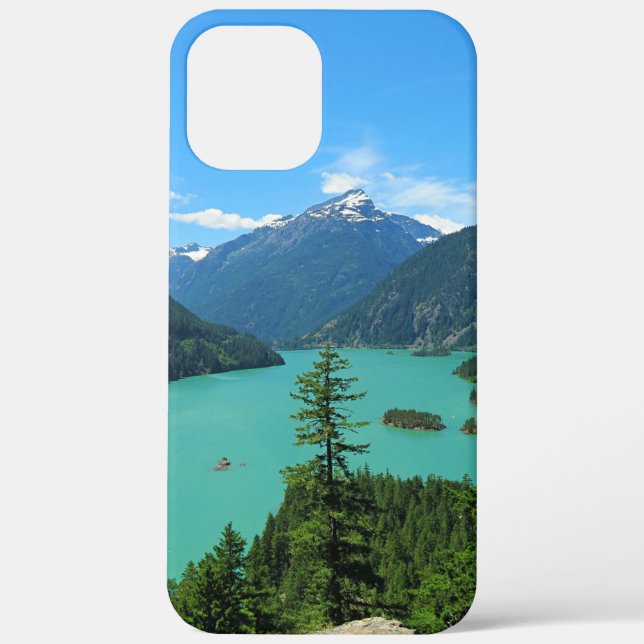 Snowy Mountain Turquoise Lake in Washington Case-Mate iPhone Case (Back)