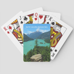 Snowy Mountain Turquoise Lake in Washington Playing Cards