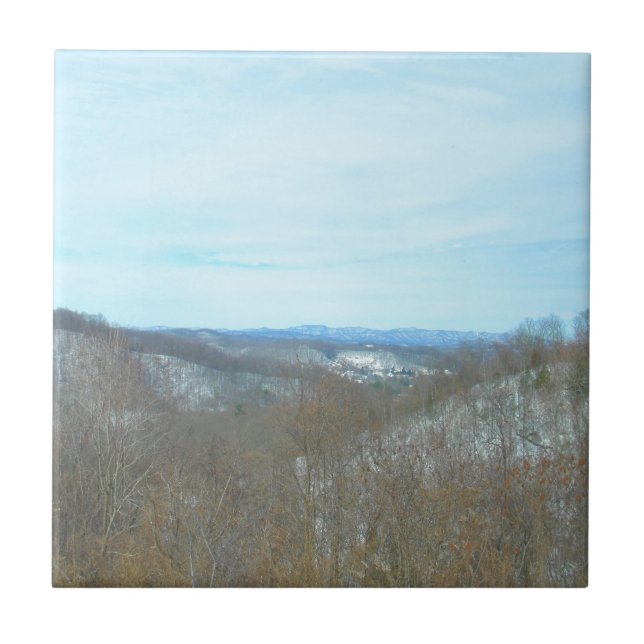 Snowy Mountain West Virginia Overlook Tile (Front)