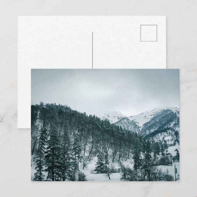 Snowy mountains in Georgia Postcard (Front/Back)