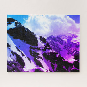 Snowy mountains in the Alps Jigsaw Puzzle