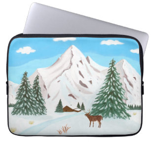 Snowy Mountains Laptop Sleeve