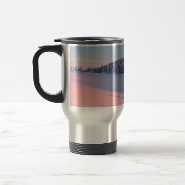 Snowy Mountains Travel Mug (Left)