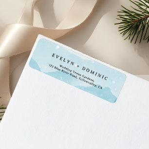 Snowy Mountains Winter Wedding Return Address