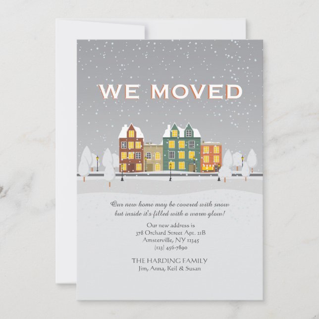 Snowy Moving Announcement (Front)