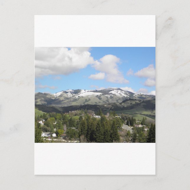 Snowy Mt. Diablo Postcard (Front)
