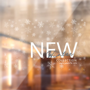 Snowy New Winter Collection Window Cling