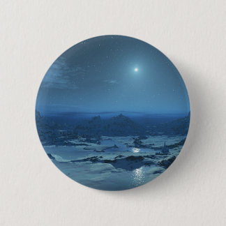 Snowy Night 2 Inch Round Button