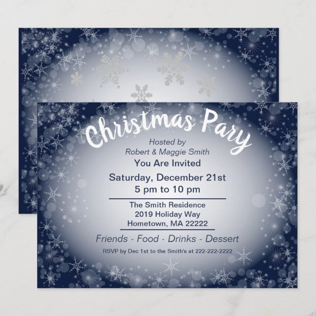 Snowy Night Invitation (Front/Back)