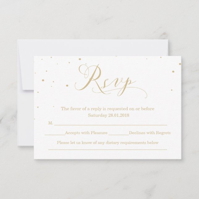 Snowy Night Winter Wedding Reply RSVP (Front)